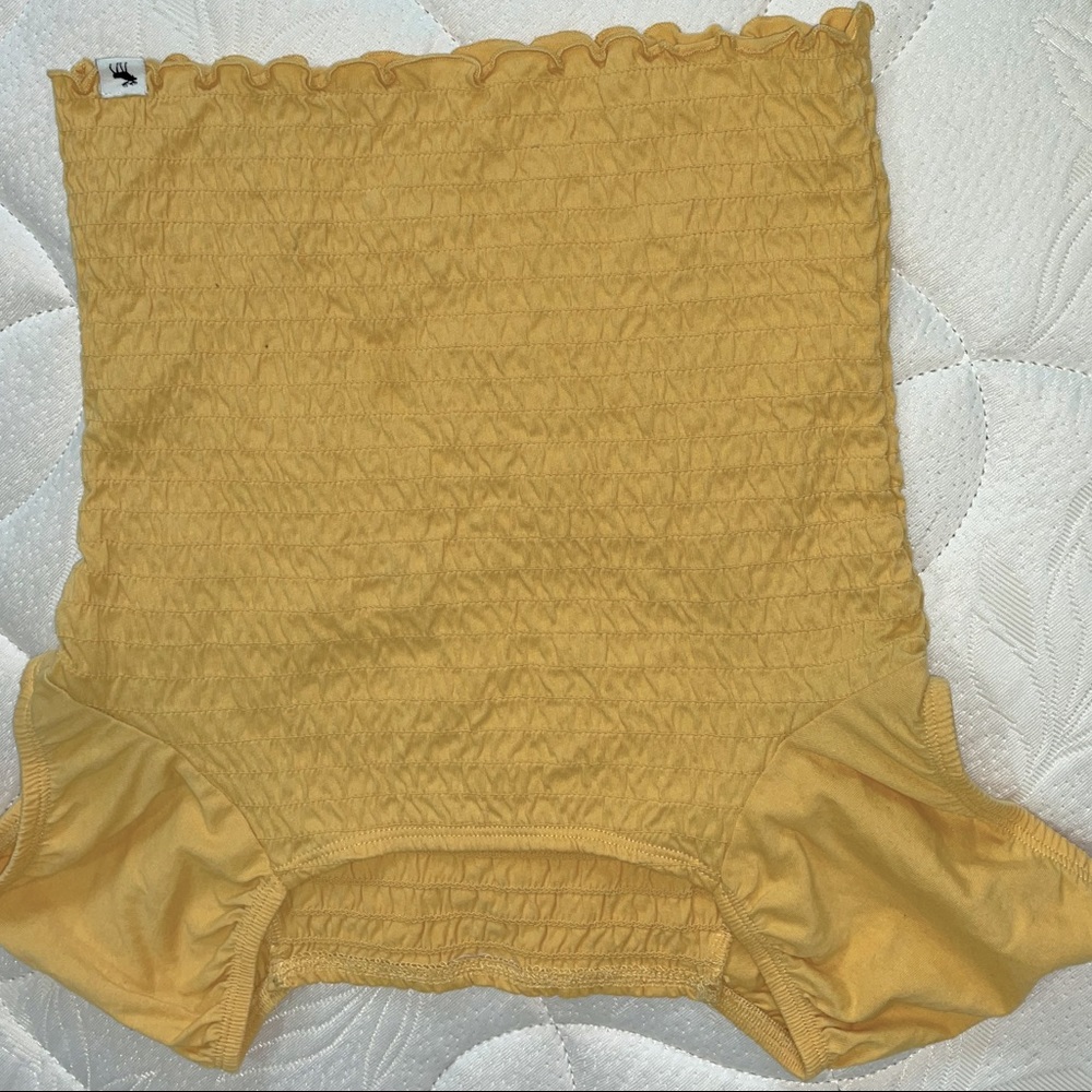 Girls Yellow Goldish Abercrombie Crop Top